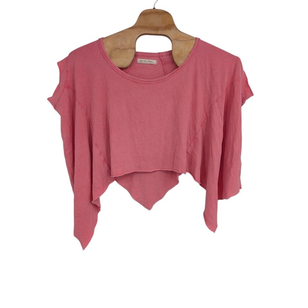 We the Free‎ Women's Angel Handkerchief raw hem T shirt pink sz XS